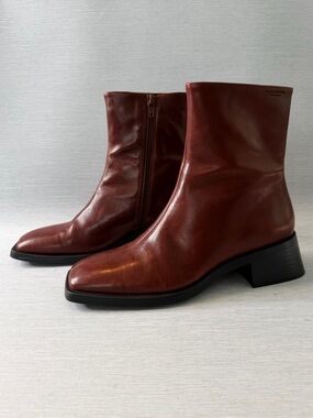 Vagabond Blanca Ankle Boots Chestnut Brown Leather Size 38 US Size 8 NWOT